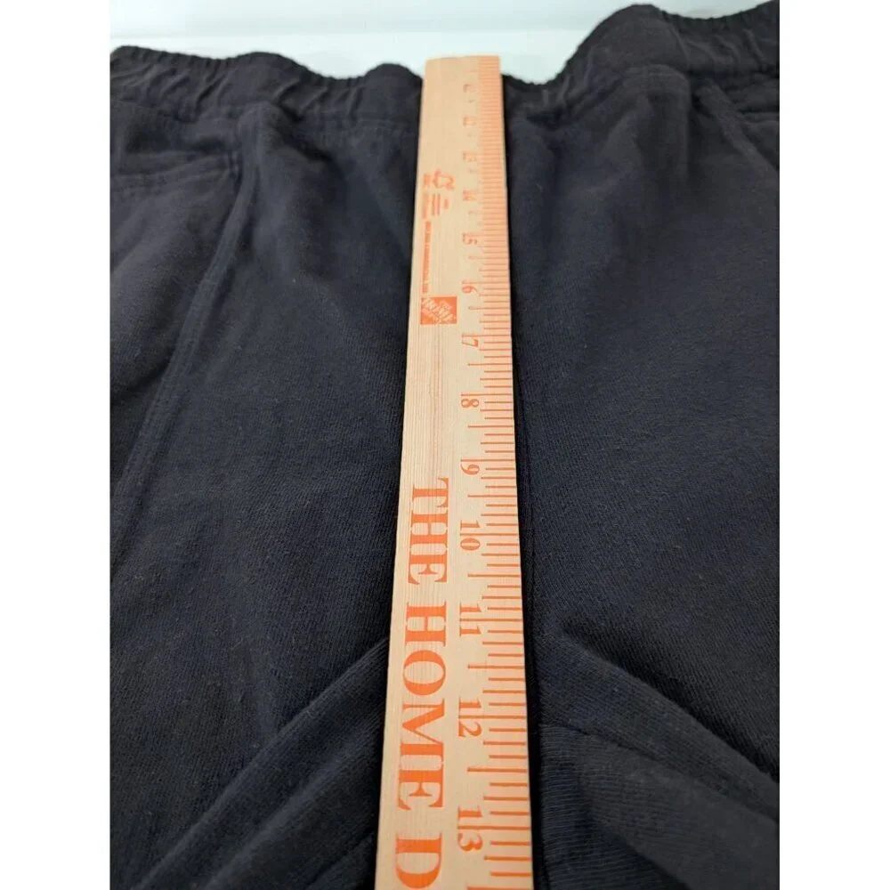 Wilt Wide Leg Pull On Pants Womens Size Large Black 100% Cotton Elastic Waist